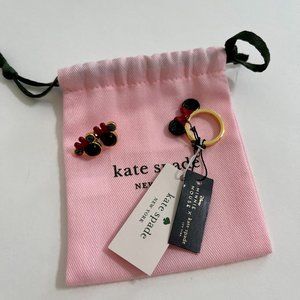 Kate Spade Minnie Mouse earrings & ring